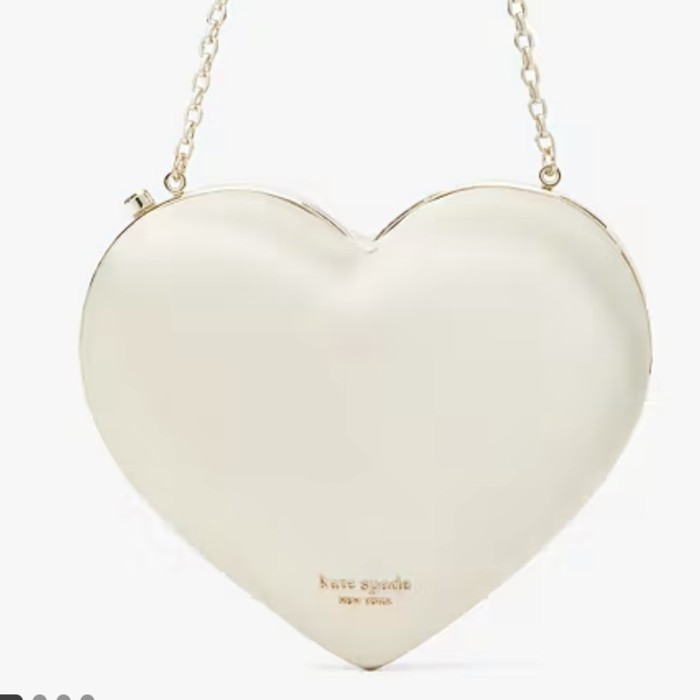 Kate Spade New York PEARL BEADED Mini Heart Shape Bag - Picture 6 of 9